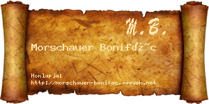Morschauer Bonifác névjegykártya